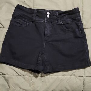 Women's Black Denim Shorts